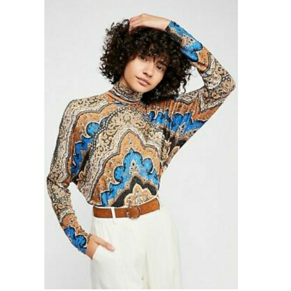 Free people eclipse combo mock turtleneck